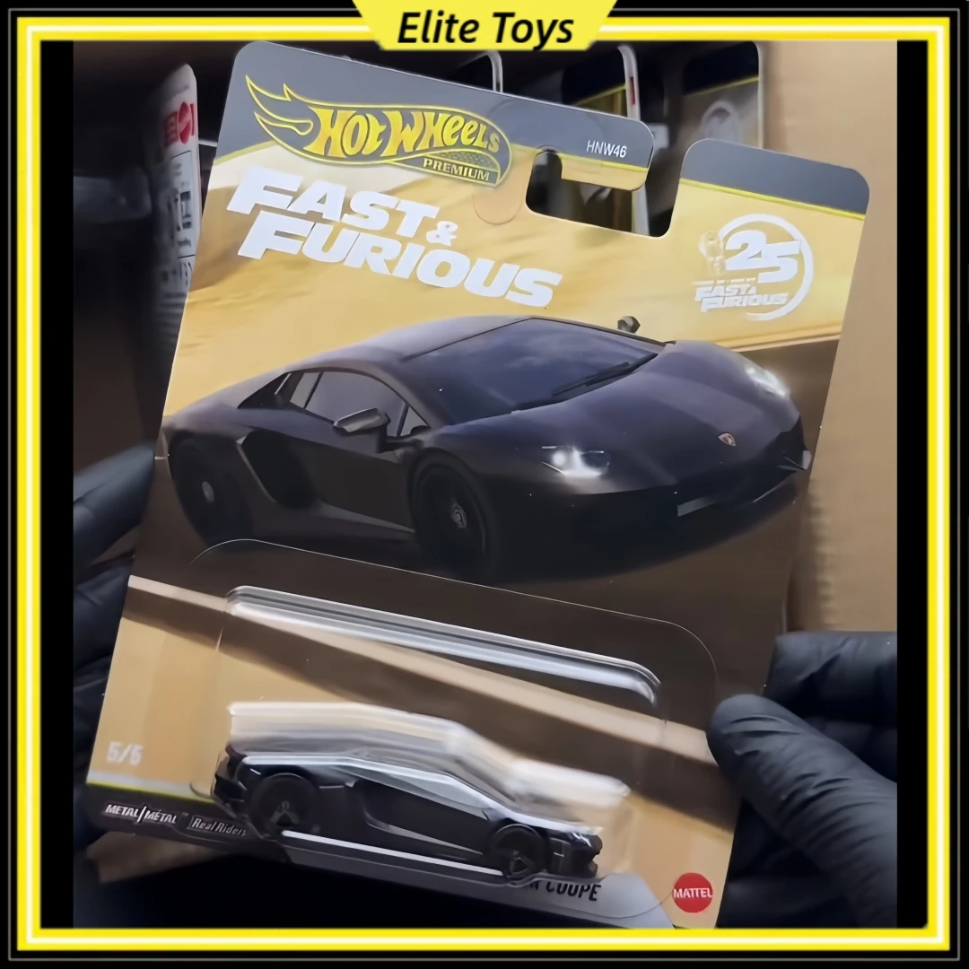 

Коллекционная металлическая модель автомобиля Hot Wheels Premium Fast & Furious 25 Years 1:64, Lamborghini Aventador Coupe, игрушка