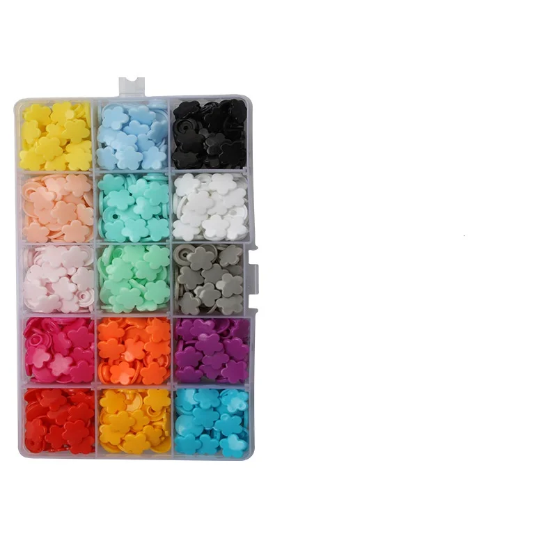 Colorful Plastic Resin T5 Snap Buttons Set Fastener Snap Plier for DIY Handmade Baby Clothes Bibs Press Stud Machine Sewing Tool