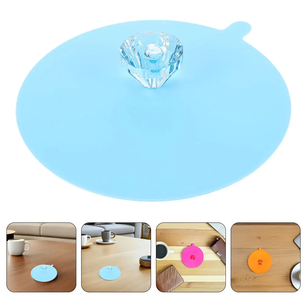 12Pcs Silicone Drink Cup Lids Diamond Handle Colorful Flexible Dustproof Covers for Coffee Tea Cups Silicone Cup Lid