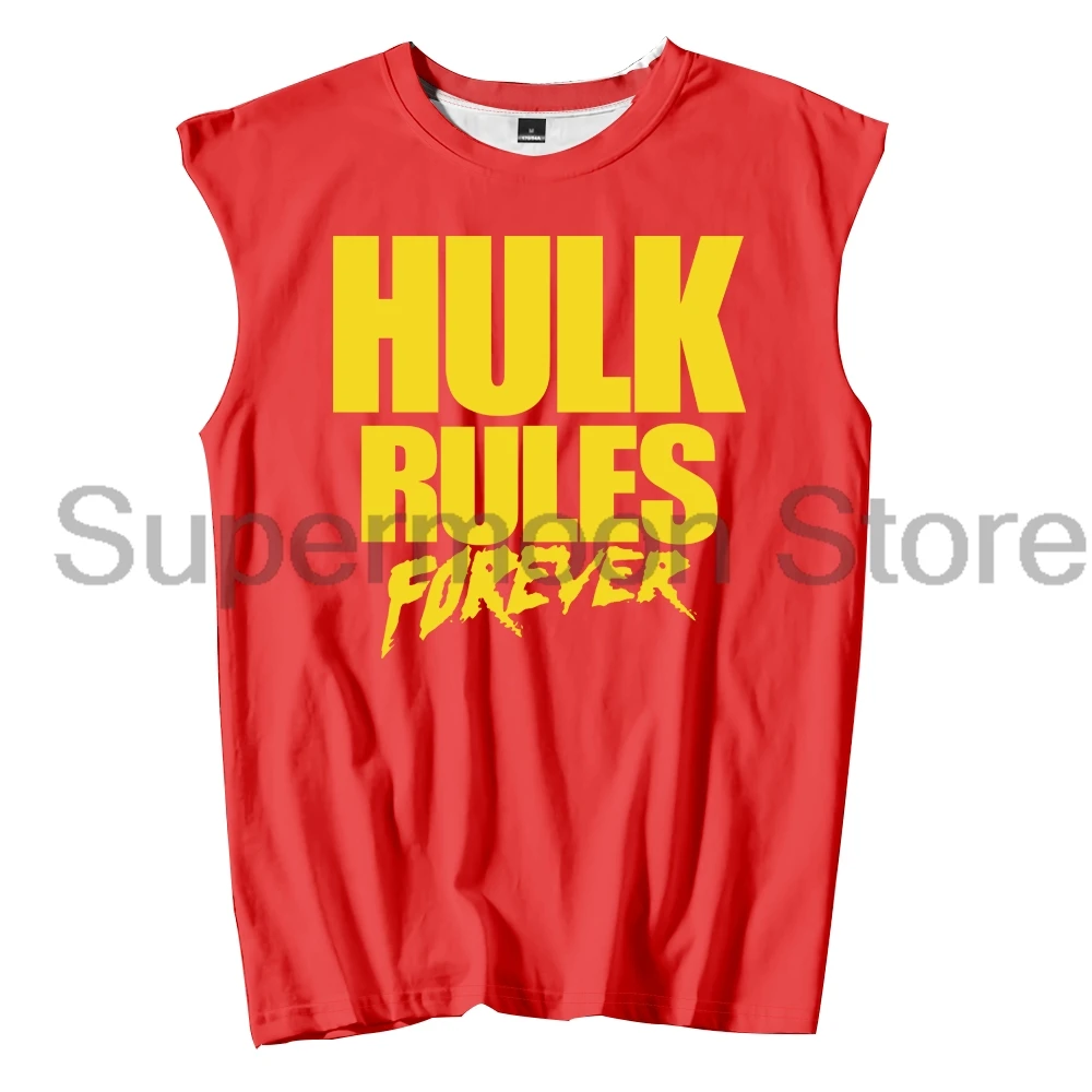 

Hulk Hogan Hulk Rules Forever Tank Tops Unisex Sleeveless Gym Vest Women Men Outdoor Streetwear Tops