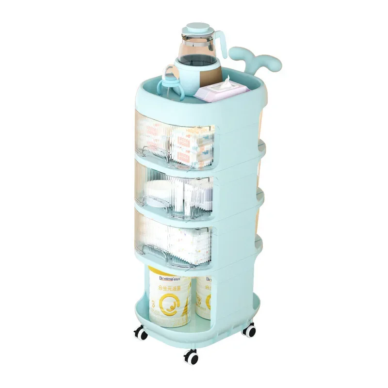 Yaya baby products rack whale trolley floor-to-ceiling multi-layer creative bedside mobile snack storage rack