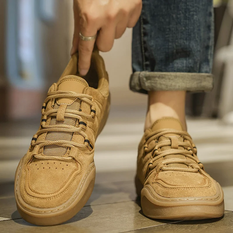 

Men's Trendy High Street Retro Casual Board Shoes Four Season Comfortable Soft Soled Men's Shoes Autumn New Sports Shoes Suede