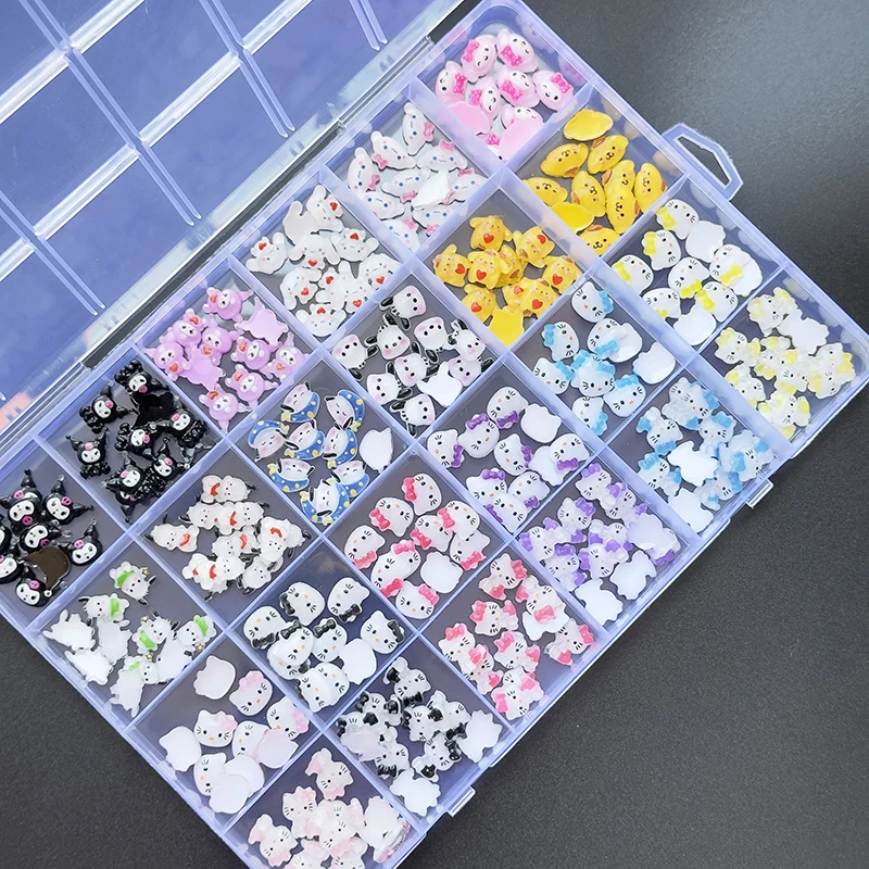 New Arrival Cute Sanrio Nail Art Jewelry Decor Kawaii Hello Kitty Kuromi Charms For Y2K Manicure DIY Nail Rhinestone Crafts Gift