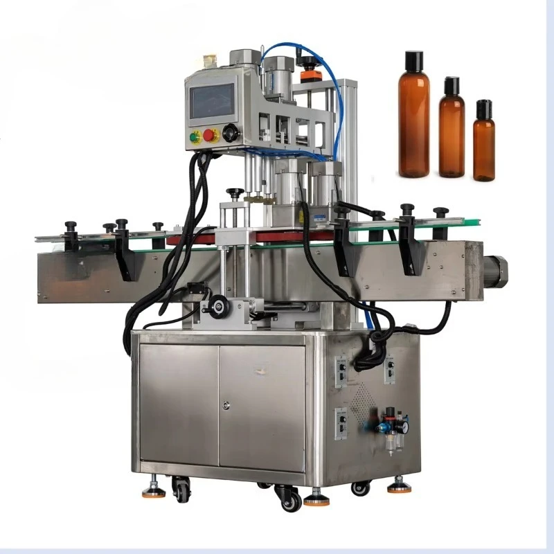 Plastic Bottle Bucket Twist off Closing Lock Capper Automatic Cap Feeding and Screwing Capping Machine