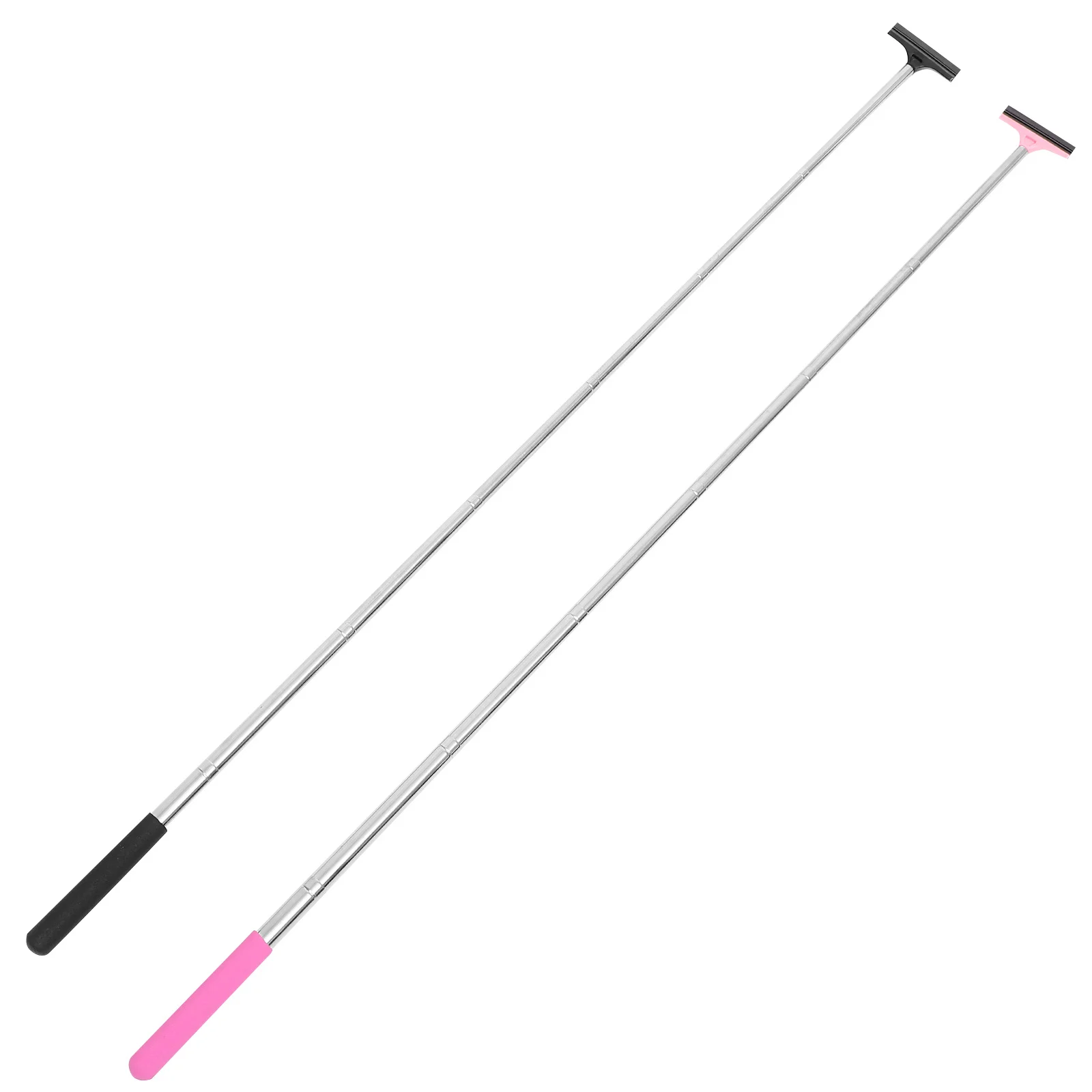 

2Pcs Stainless Steel Car Side Mirror Squeegee Rearview Mirror Cleaner Retractable Handle Window Cleaner Tool Window Squeegee