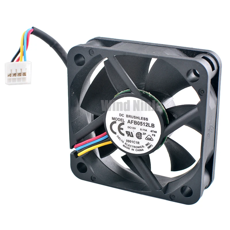 AFB0512LB 5cm 50x50x15mm 50mm fan DC12V 0.11A Double ball bearing 4pin Cooling fan for Power supply chassis CPU