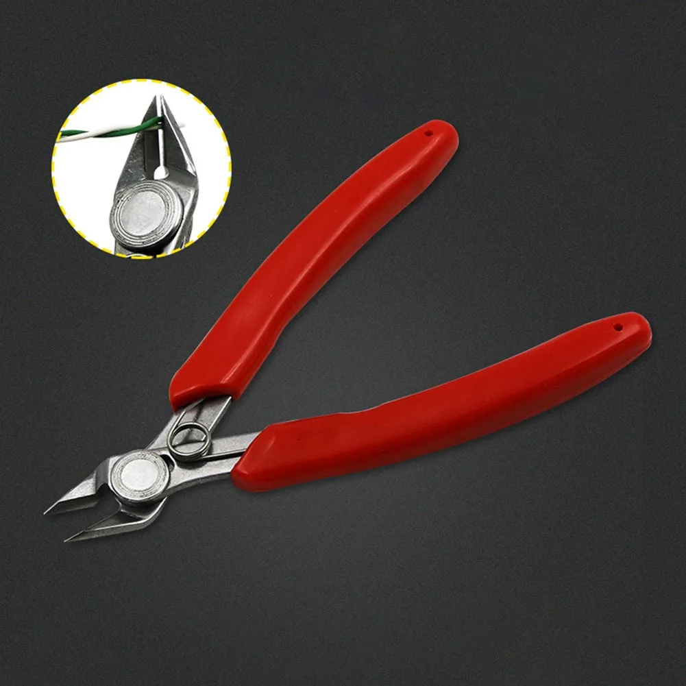 

12mm Electronic Cutting Pliers Jewelry Wire And Cable Cutters Side Cut Flush Pliers Tools Stainless Steel Jaw Cable Cutters