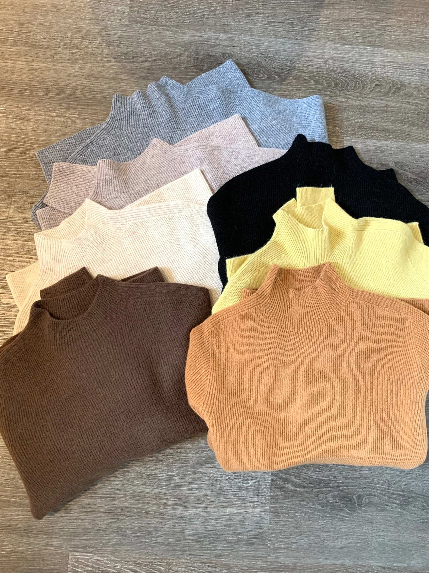 

Withmxboom ey Woolen Knitted Base Layer Top Women's Slim Fit Inner Wear f High Collar Casual Sle Commute Faion