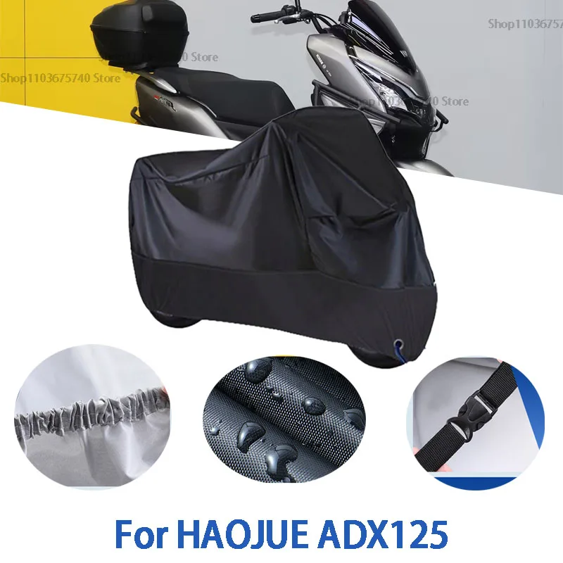 

Полные чехлы для мотоцикла HAOJUE ADX125, автомобильные чехлы на открытом воздухе, защита от солнца, пыли, без ушей, утолщенные оксфордские чехлы, аксессуары