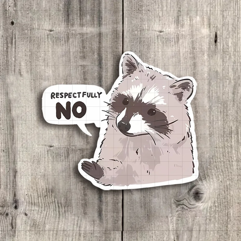 

3" Respectfully No Stickers - Bold and Empowering Vinyl Stickers for Laptops, Notebooks, Water Bottles, Study Desks