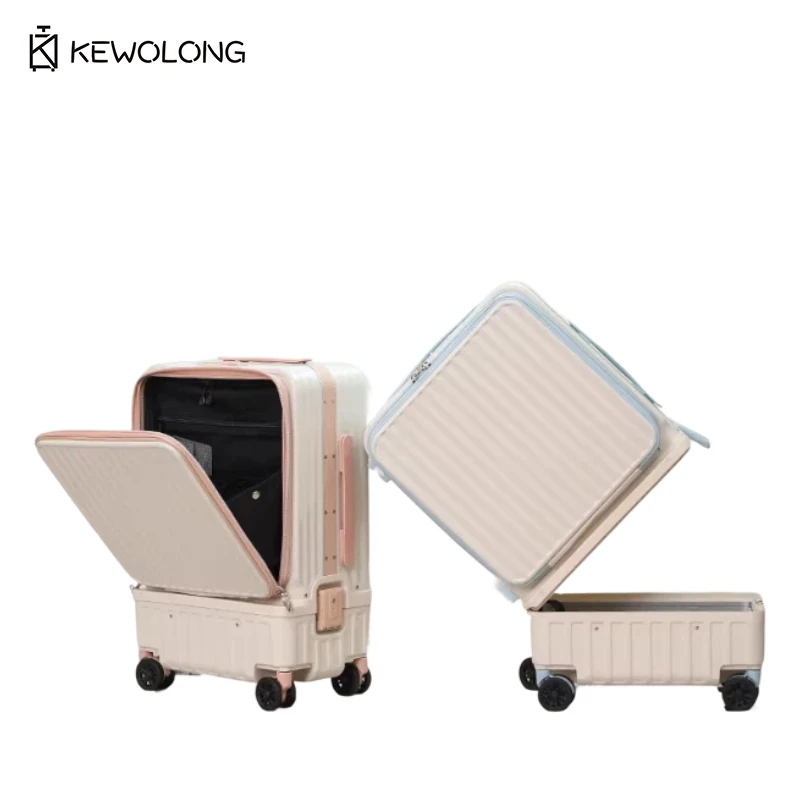 

Modular Split Type Carry On Suitcase 20 Inch, Detachable Front & Bottom Opening Luggage with TSA Lock & Spinner Wheels