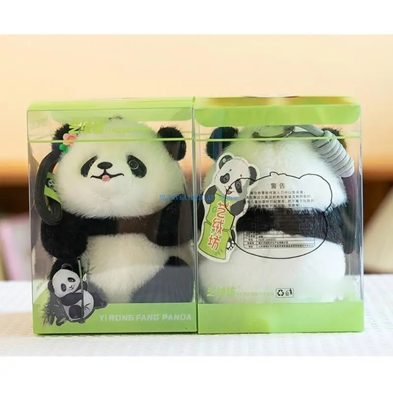 

C1FE Lovely Panda для ключей PP Cotton Cartoon Cartoon Cartoond для рюкзаков и сумок