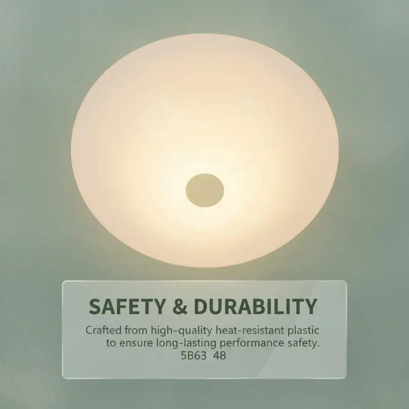 245mm White Bowl Pattern Lamp Shade PP Material E27 Torchiere Light Fixture Cover for Home Living Room