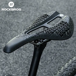 ROCKBROS Cycling Bike Saddle Nylon Fiber Ultralight Races Seat Breathable Hollow Bike Seatpost Saddle MTB Road Bicycle Saddle