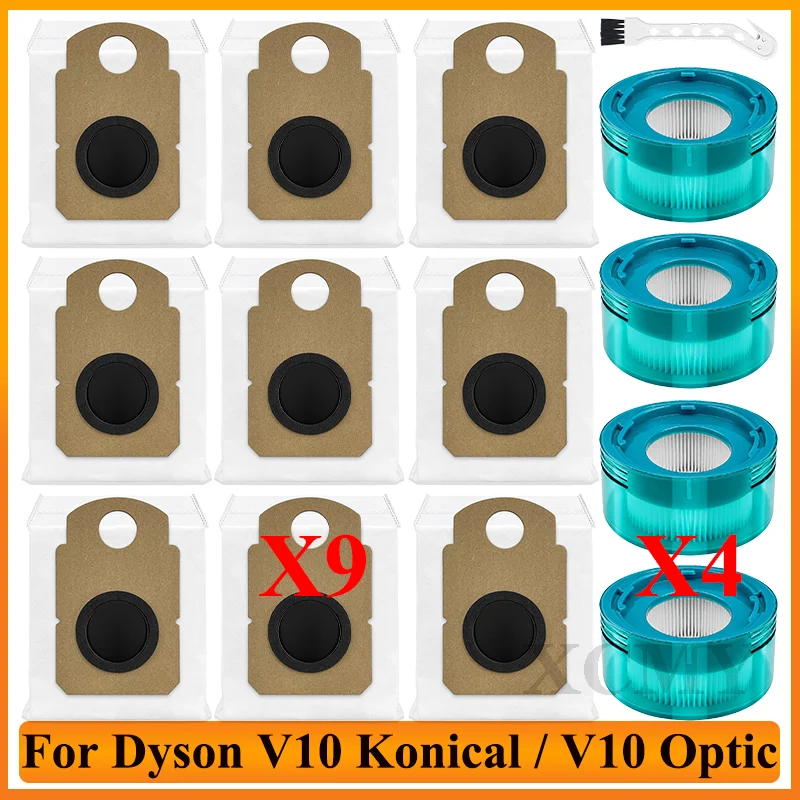 Accessories For Dyson V10 Konical / V10 Optic Robot Vacuum Cleaner Parts Post Filter Pre Filter Dust Bag Dust Liner