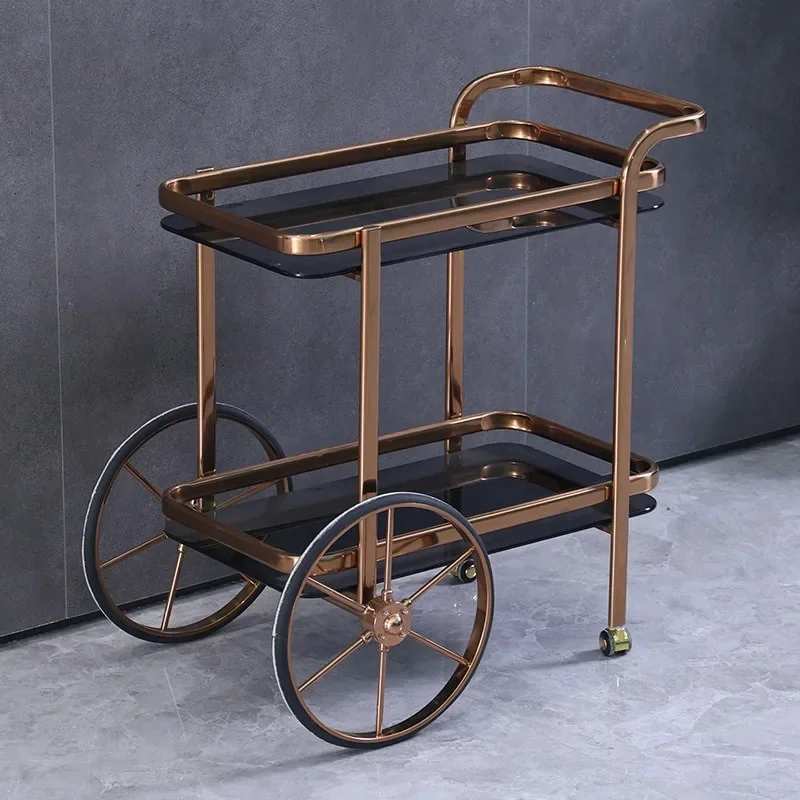 Mobile food delivery wine cart Hotel restaurant Multifunctional service truck 4S shop Cake cart Hot pot delivery large