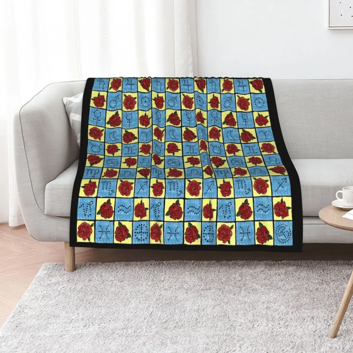 

9 of Swords Tarot Blanket by Tarotista Throw Blanket Flannel Fabric Hair funny gift wednesday Blankets