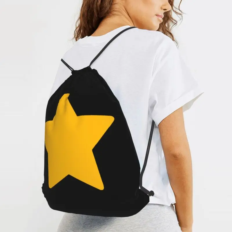 Steven Universe Yellow Star Drawstring Backpack Gym Shoe Bag Gymnast Bag Multi-function Sports Bag