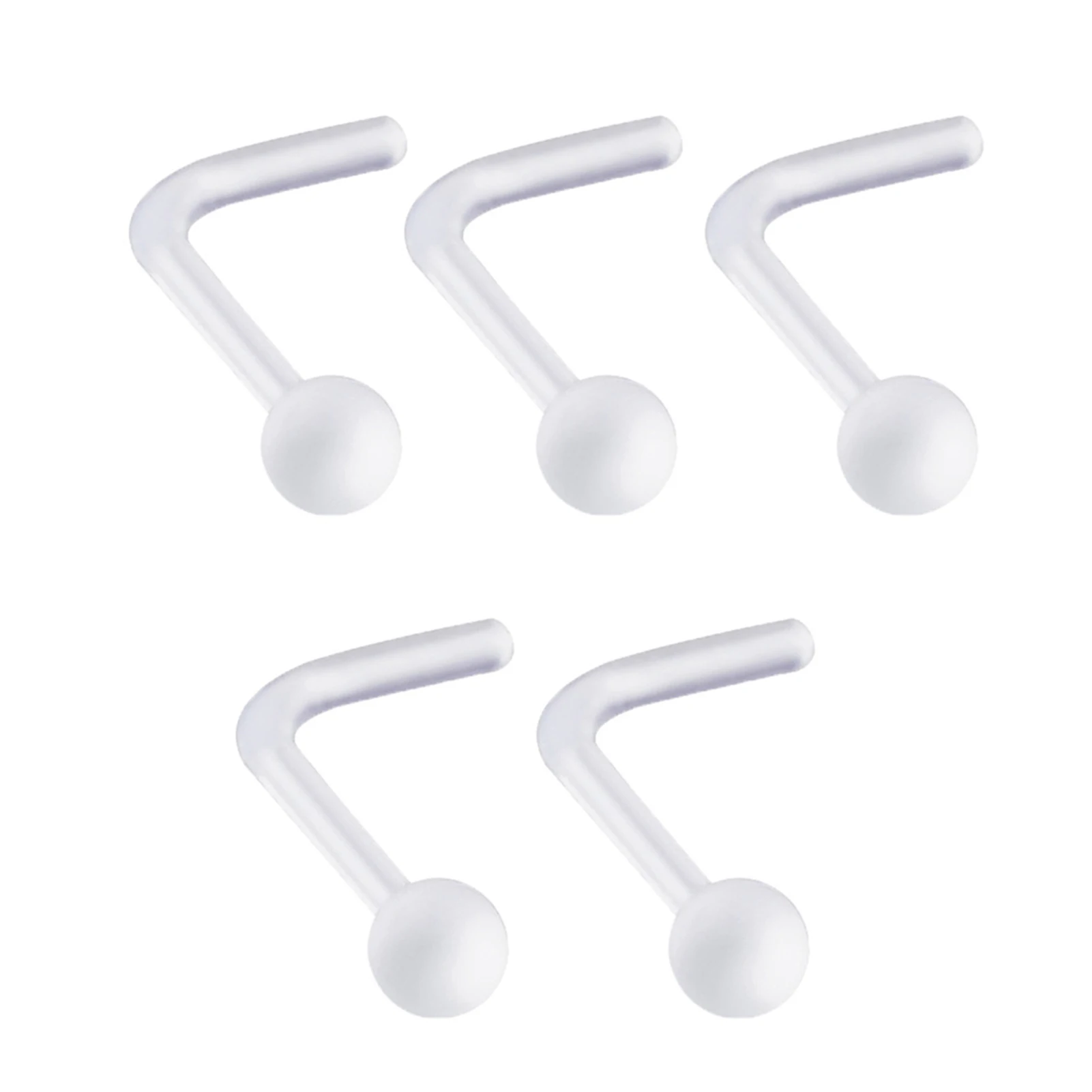 1piece Plastic Flexible Nose Lip Labret Stud Horseshoe Tongue Eyebrow  Non-Perforated Women's Jewelry