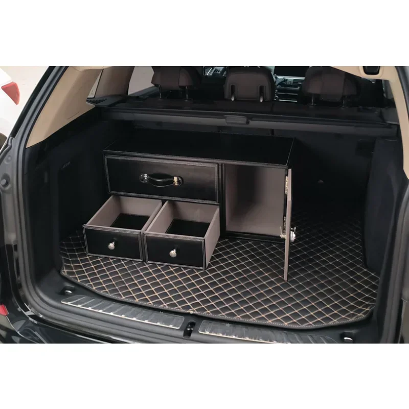 

Car backup storage box, car multi-function car storage, car supplies password leathercase