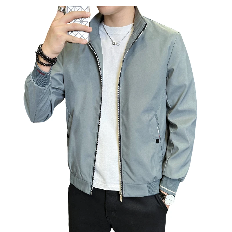 

Модная мужская куртка в корейском стиле, весенняя свободная и удобная модная мужская куртка, дышащая и простая куртка