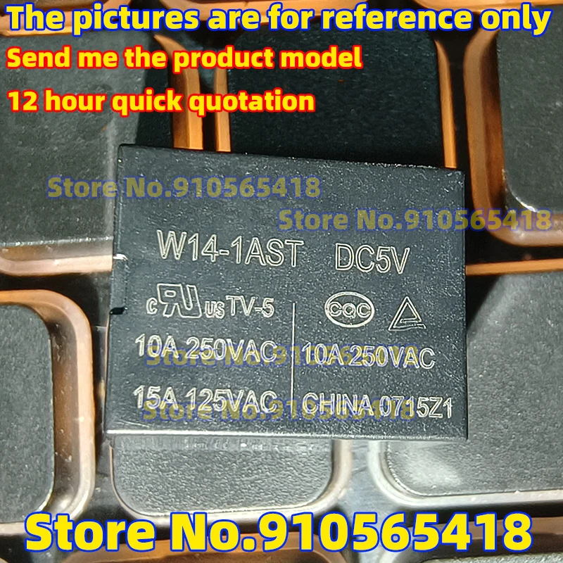 10 Stuks W14-1CST-DC5V W14-1CST-DC12V W14-1CST-DC24V Vijf Voet 10a 250vac Relais Directe Invoegtransistor