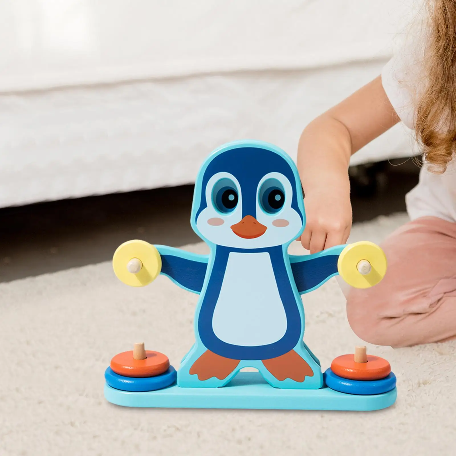 Pinguim equilíbrio escala brinquedo atividades de aprendizagem montessori brinquedo crianças iluminação brinquedo matemática subtração e adição para crianças