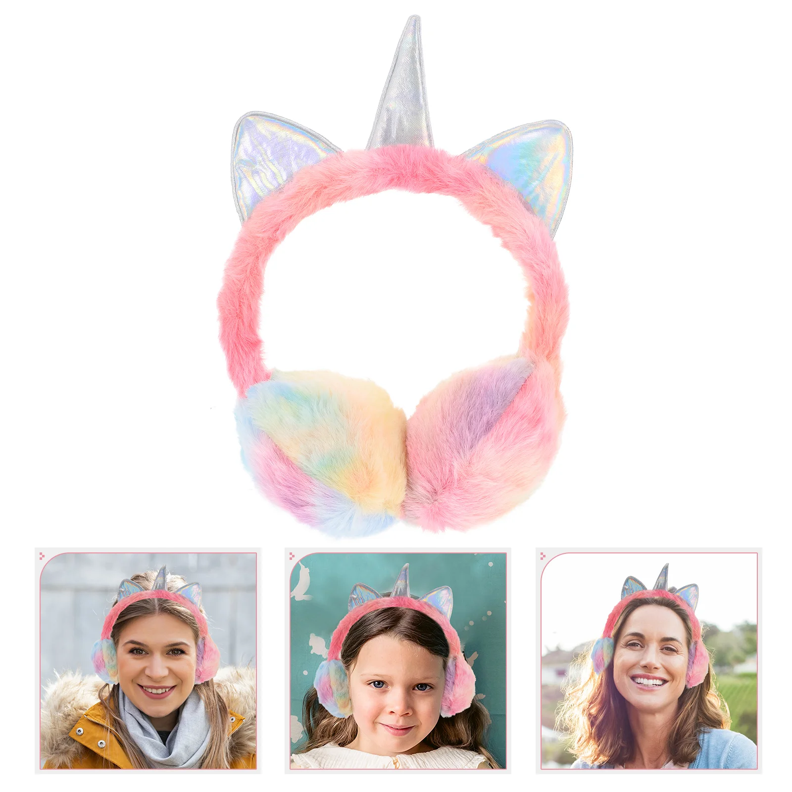 Unicorn Earmuffs Girl Warm Plush Protector Cuff Protection Cover Winter Lovely Fluffy Comfortable