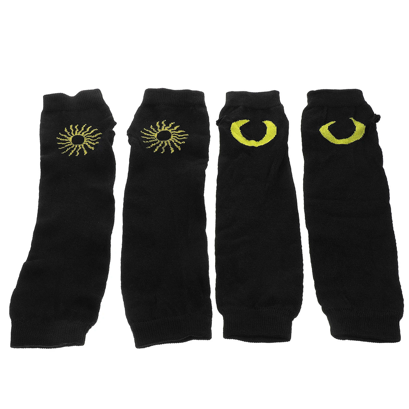 

2 Pairs Fingerless Gloves Women Style Arm Warmers Elbow Length Cosplay Fingerless Gloves Women Party Accessories