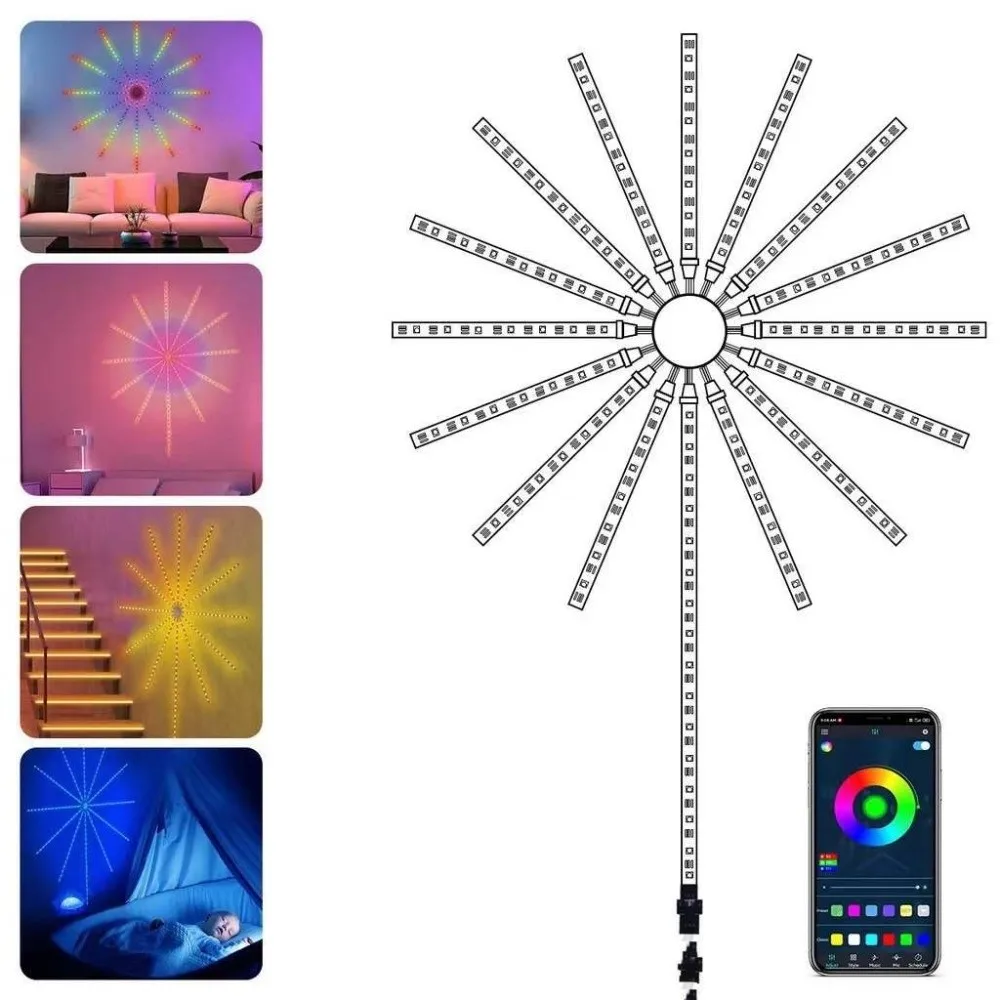 الإضاءة الزخرفية RGB LED قطاع ضوء بلوتوث التحكم USB شرائط الضوء 5V تغيير لون ضوء الزفاف