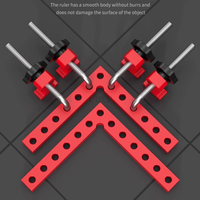 Right Angle Fixing Clip 90° L-shaped Auxiliary Fixture Positioning Panel Fixing Clip Aluminum Alloy Woodworking Clamping Tool