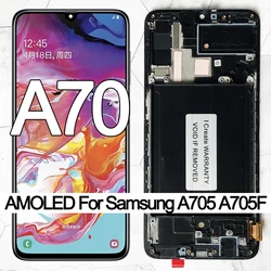 6.7'' AMOLED LCD Display For Samsung Galaxy A70 LCD A705 A705F SM-A705MN Display Touch Screen Digitizer Assembly Replacement