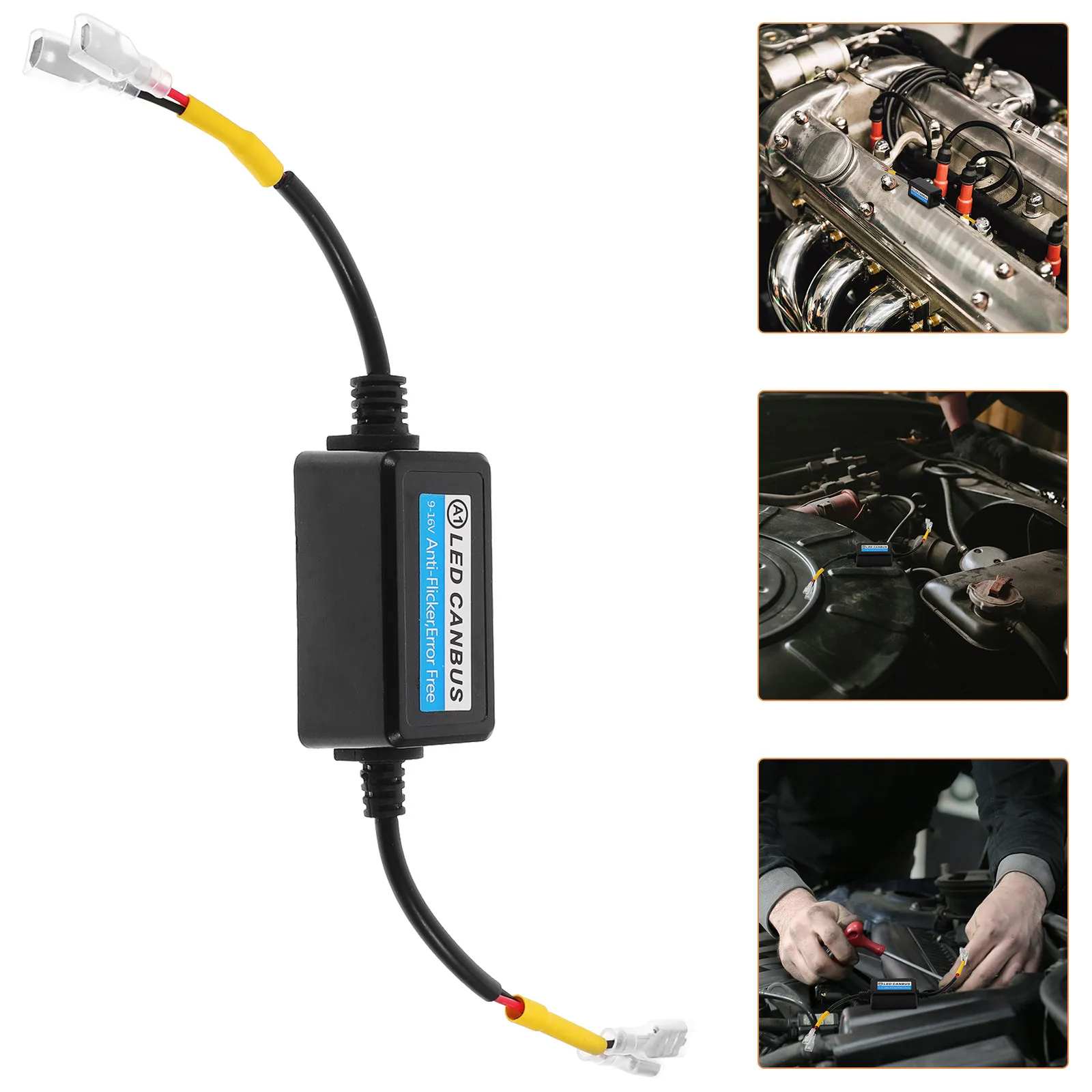 

LED Anti-Flicker Harness for H1 LED Headlights Emc Suppressor Error-Free Warning Canceller Car Light Driver