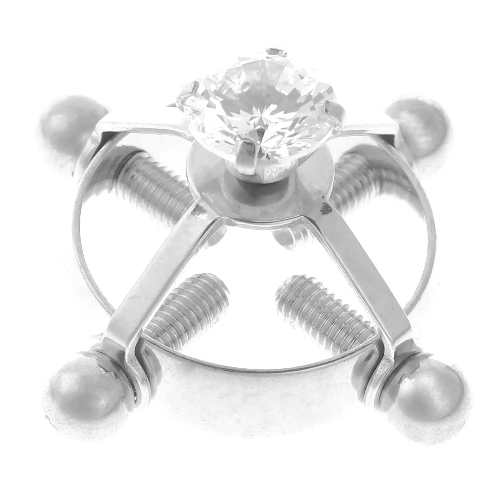 Women Breast Decorations on Body Adjustable Stainless Steel Zircon Nipple Clips Shields Rings Circle Nipple Clamps Adult Game