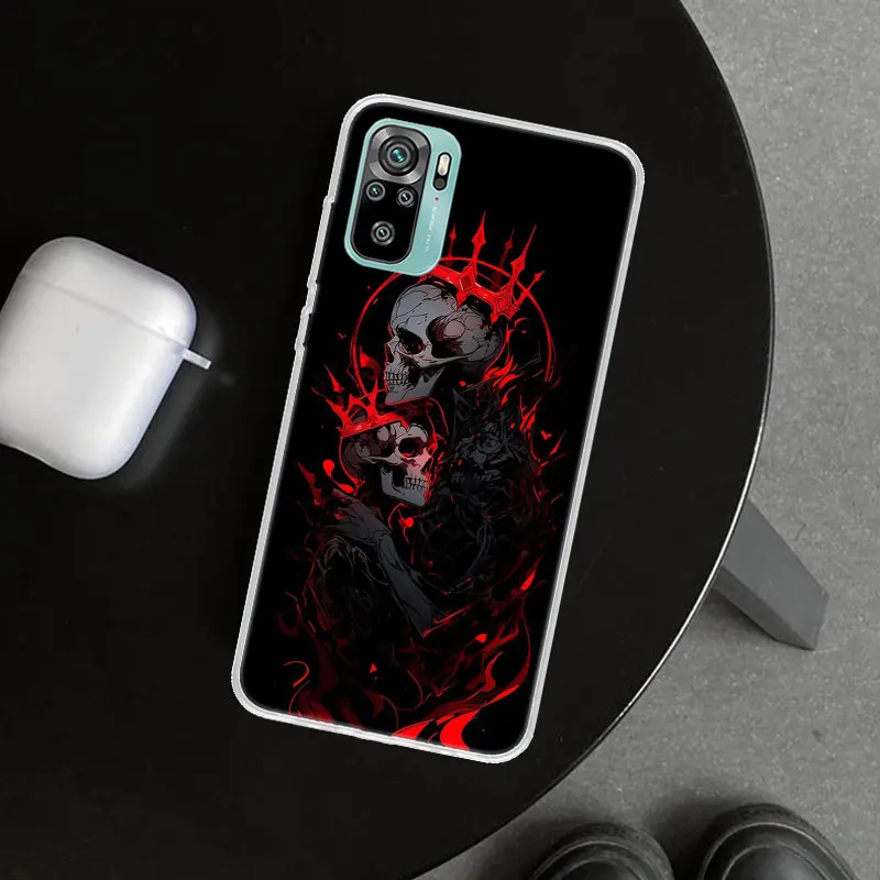 Anatomy Skeleton Heart Lovey Kiss Phone Case Cover for Xiaomi Redmi Note 13 14 12S 12 11 Pro Plus 11S 11T 11E 10 10S Soft Print  image 6