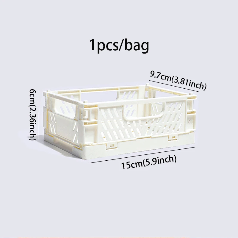 Mr.paper 6 Styles Plastic Stackable Foldable Stationary Holder Simple Cute Student Office Desktop Storage Stationery Organizer