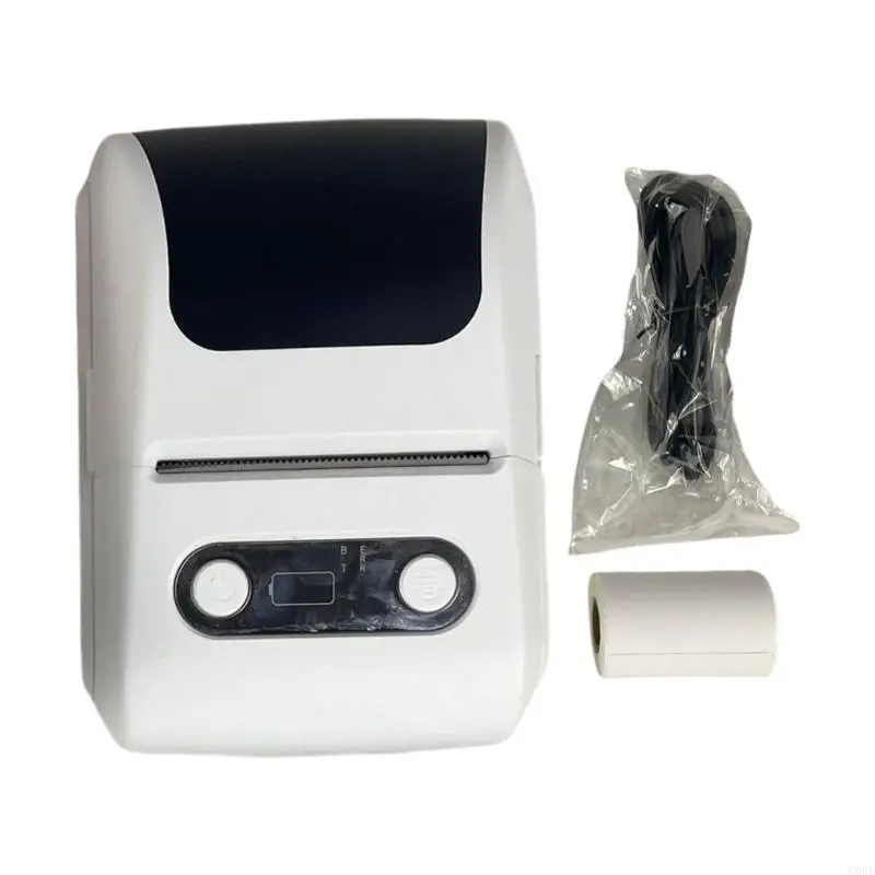C90F 고속 스피드 열 라벨 프린터 머신 휴대용 스티커 메이커 12-57mm 너비 테이프 홈 비즈니스 사용