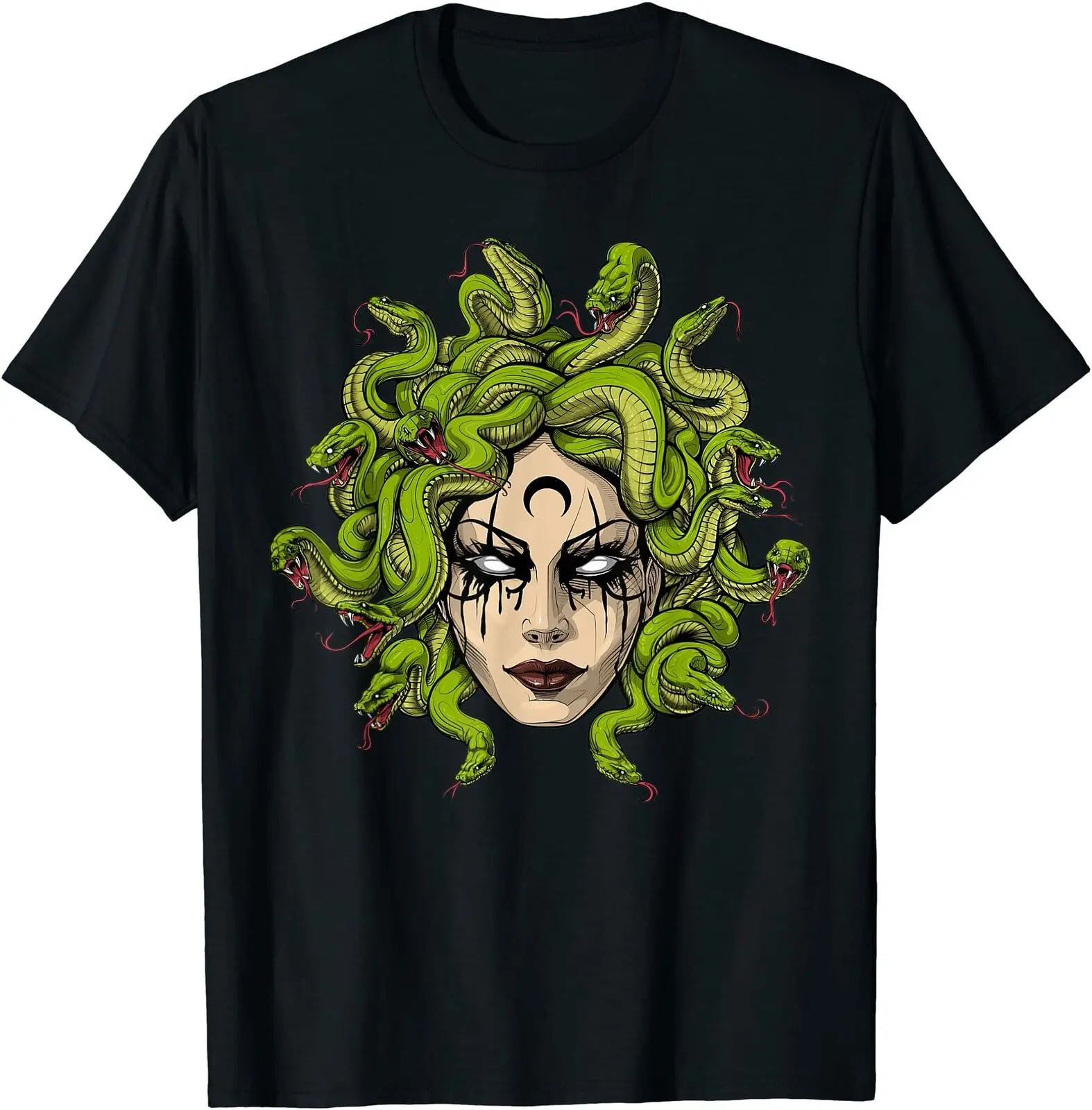 Medusa Greek Goddess Snakes Ancient Greece Mythology Gothic T-Shirt. Summer Cotton Short Sleeve O-Neck Mens T Shirt New S-3XL