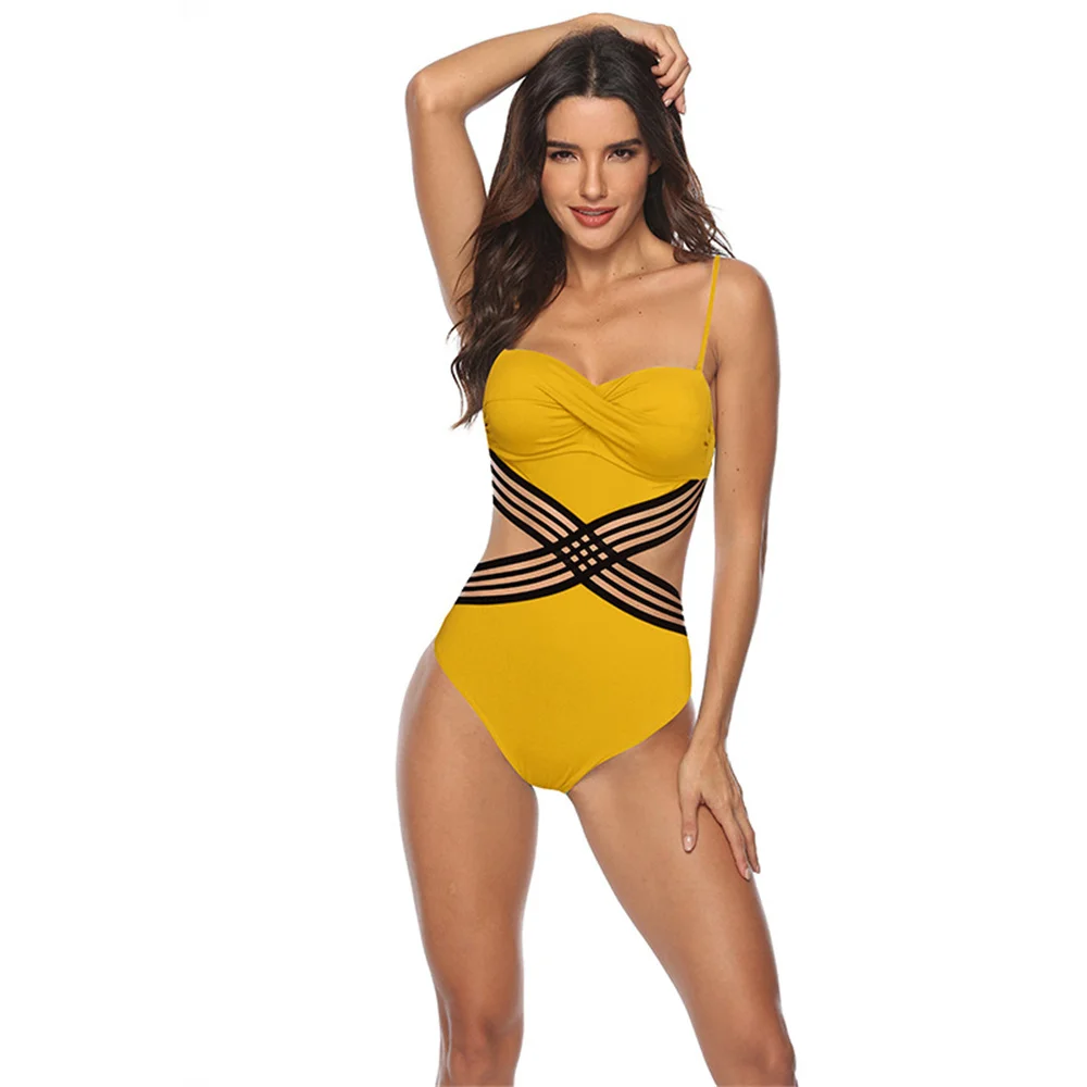 2024 nuovo costume da bagno intero caldo da nuoto costume da bagno a forma di cuore a 5 colori costume da bagno sexy senza schienale bikini da donna