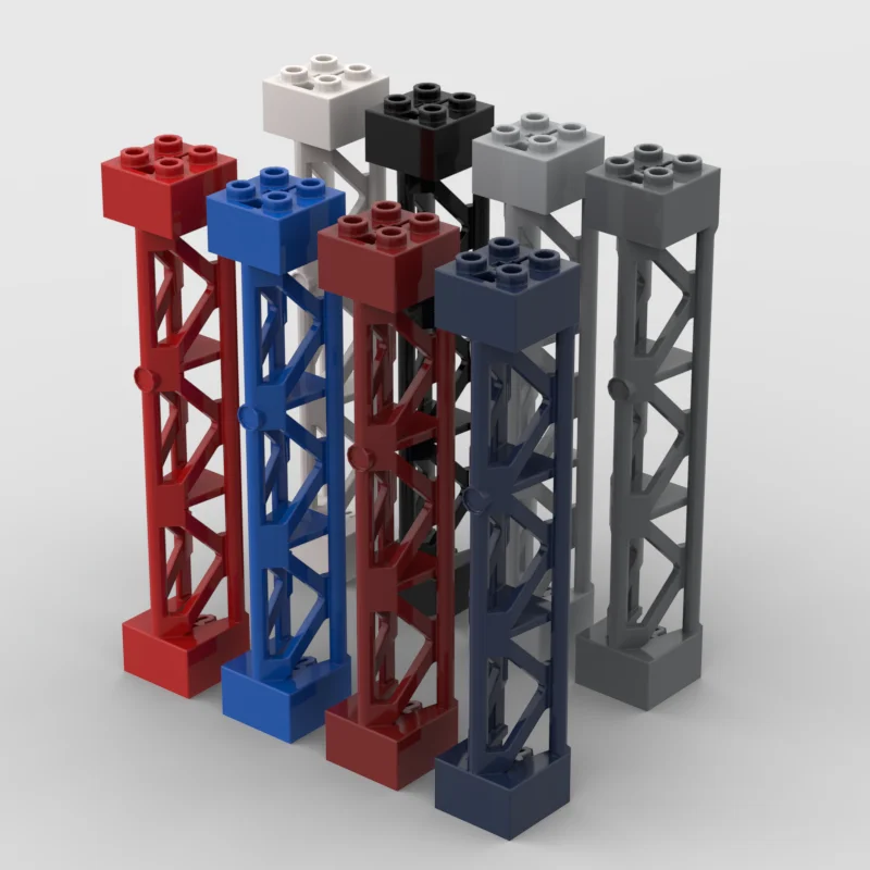 *Lattice Tower 2X2X10* 10pcs DIY enlighten block brick part 95347 58227, Compatible With Other Assembles Particles