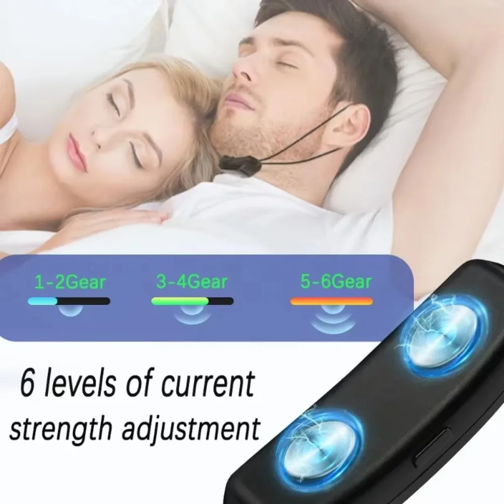 

EMS Pulse Anti Snoring Device Electric Smart Sound Wave Induction Stop Snore Device Stop Sleep Apnea Noise Reduction Sleep Aid