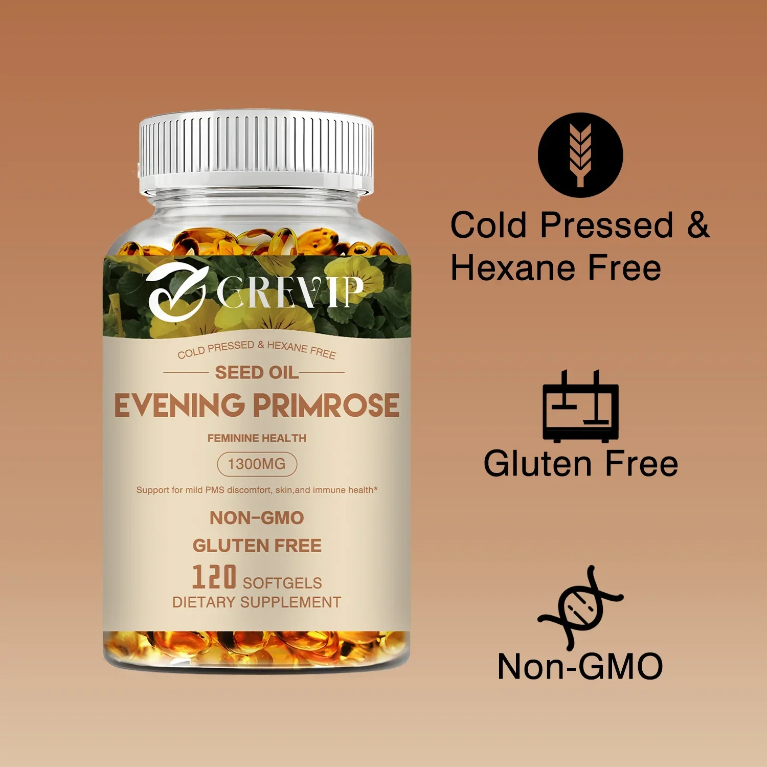 Evening Primrose Capsules - with GLA - Anti-Aging, Whitening, Regulate Hormone Level, Light Spot