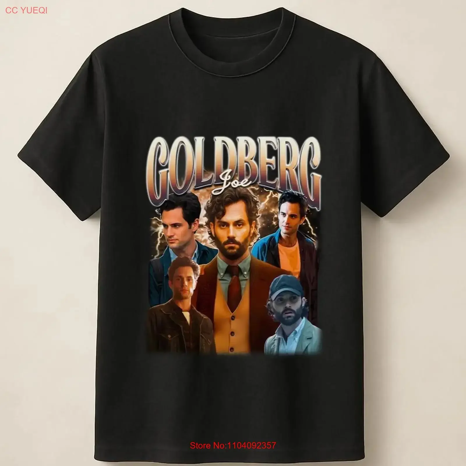 

Футболка с дизайнерским принтом Joe Goldberg You Series Fanart Electric Portrait, винтажная, с эффектом потертости, эластичная, дышащая, дизайнерская одежда, слегка состаренная