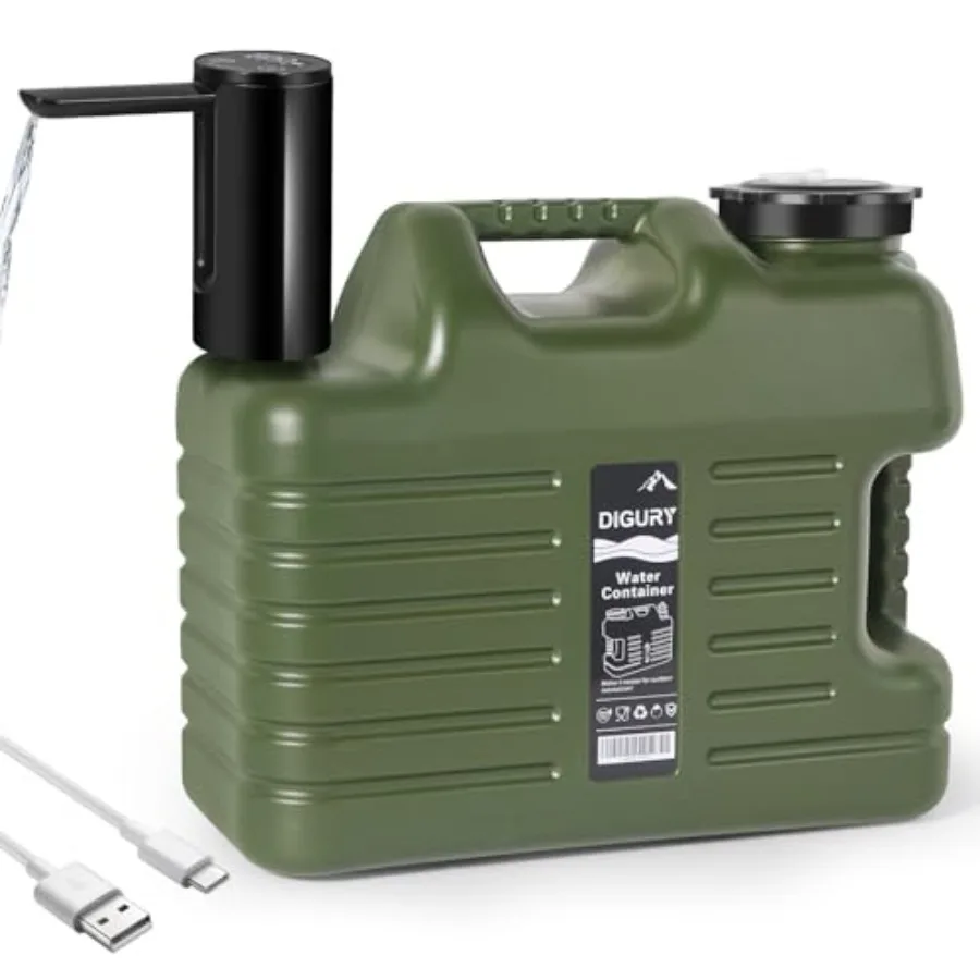 5 Gallon Water Jug with Electric Water Dispenser 2000mAh Automatic Type-C Rechargeable Water Pump BPA Free Camping Water Contai