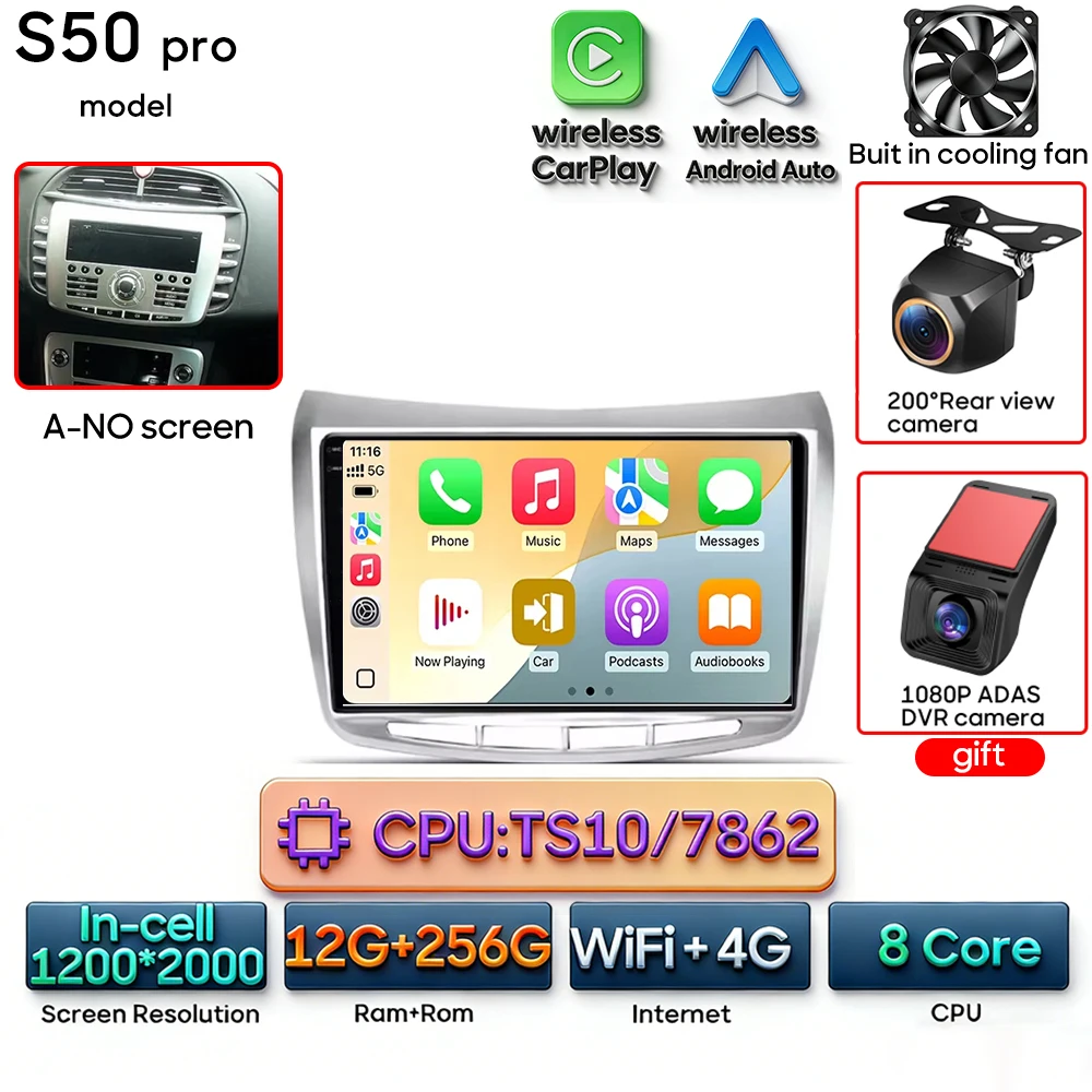 Android 15 autoradio multimediaspeler draadloze Carplay stereo voor Lancia Delta 2009 - 2019 navigatie GPS 2din DSP Wifi