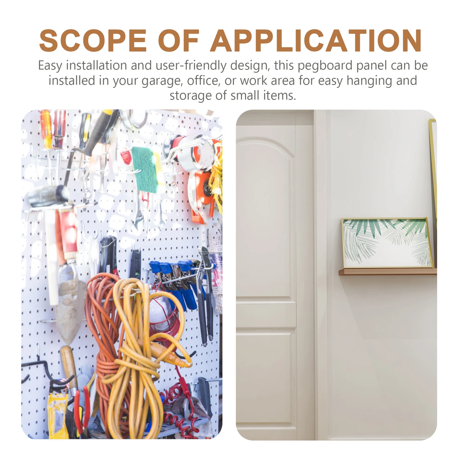 Peg Board Tool Organizer Display Panel and a Wide Range of Pegboard Accessories Pegboard Panel for Wall Organization and Storage