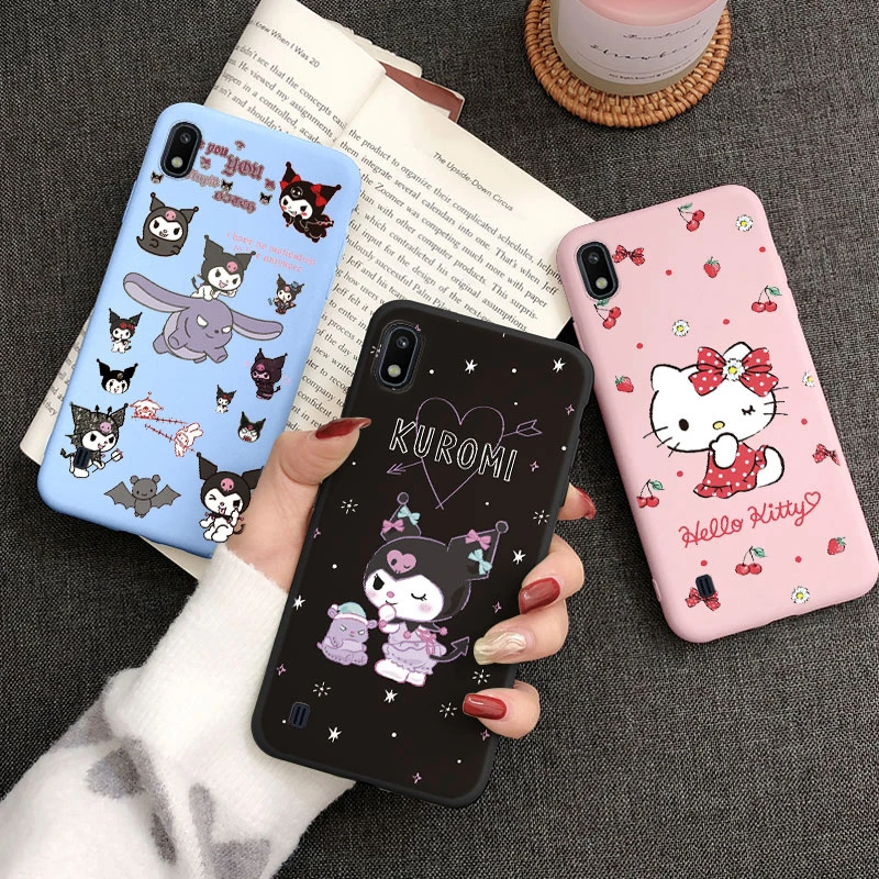 Anime Cute Case For Samsung Galaxy A10 Cover Soft Silicone Shockproof Phone Case For Galaxy A10 A 10 Cover Kuromi Rabbit Bumper