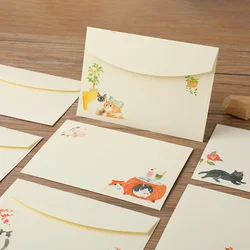 10pcs/set Kawaii Cat Envelopes for Letter Pads Cute Paper Envelopes DIY Wedding Party Invitation Card Cover Gift Wrap Stationery