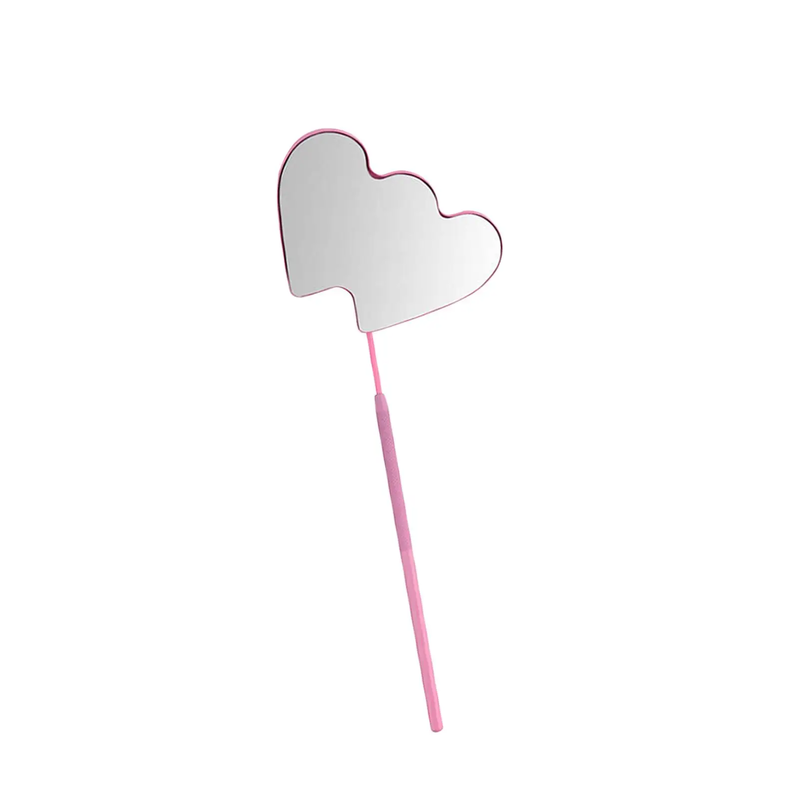 Eyelash Tools Stainless Steel Handheld Inspection Mirror Two Hearts Design Portable Lash Mirror for Training Kits