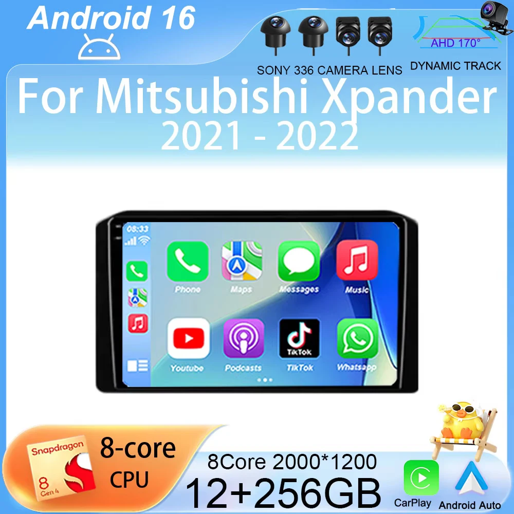 

Автомагнитола Android 16 Carplay для Mitsubishi Xpander 2021-2022, мультимедийный видеоплеер, навигация GPS, 2din DVD, стерео аудиосистема